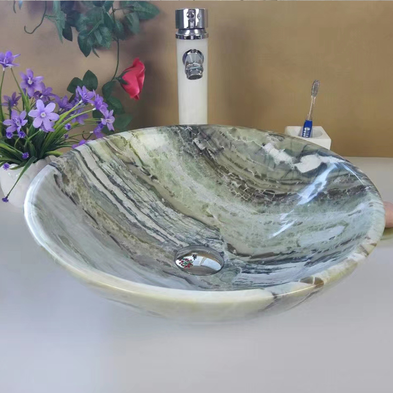 Marble sink round art basin